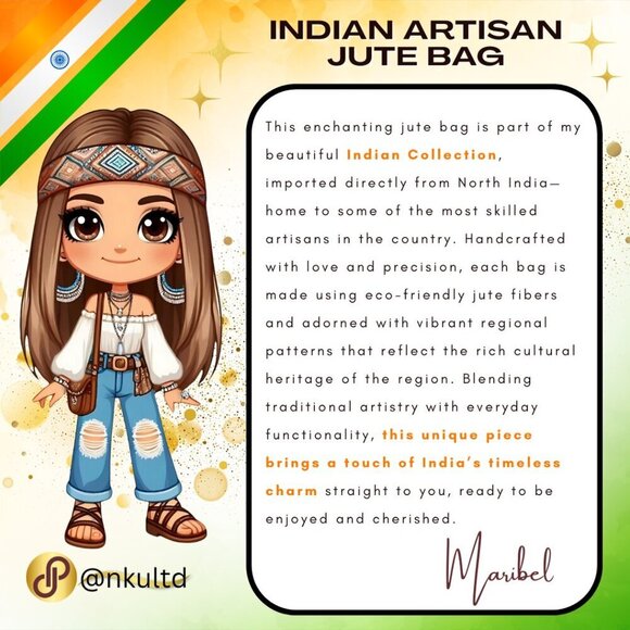 Handcrafted Artisan Indian Beaded Hoop Earrings Boho Chic Statement Jewelry - Picture 4 of 10